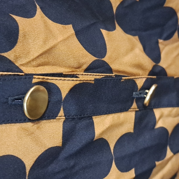 Bianca Coletti lightweight silk button-up shirt mini dress - XS - black and gold - Picture 3 of 5